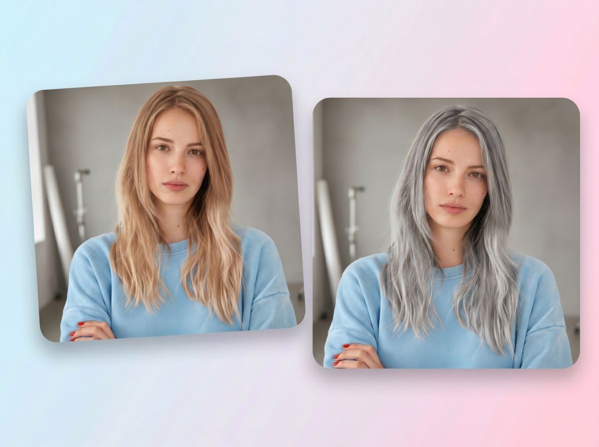 Sehen Sie, wie Sie mit grauem Haar aussehen würden