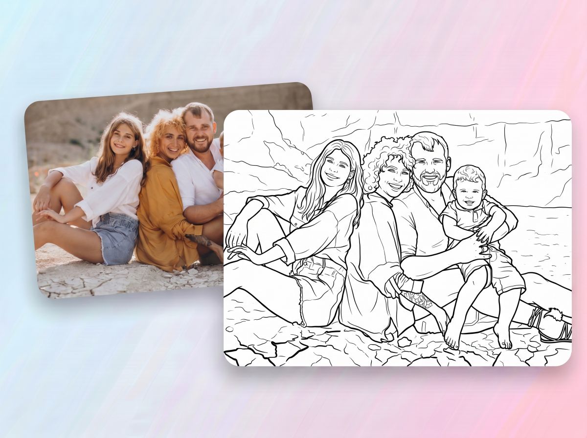 Turn Family Photos Into Personalized Coloring Books