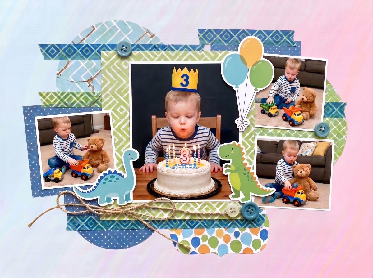 Crie Colagens no Estilo Scrapbook para Memórias e Presentes