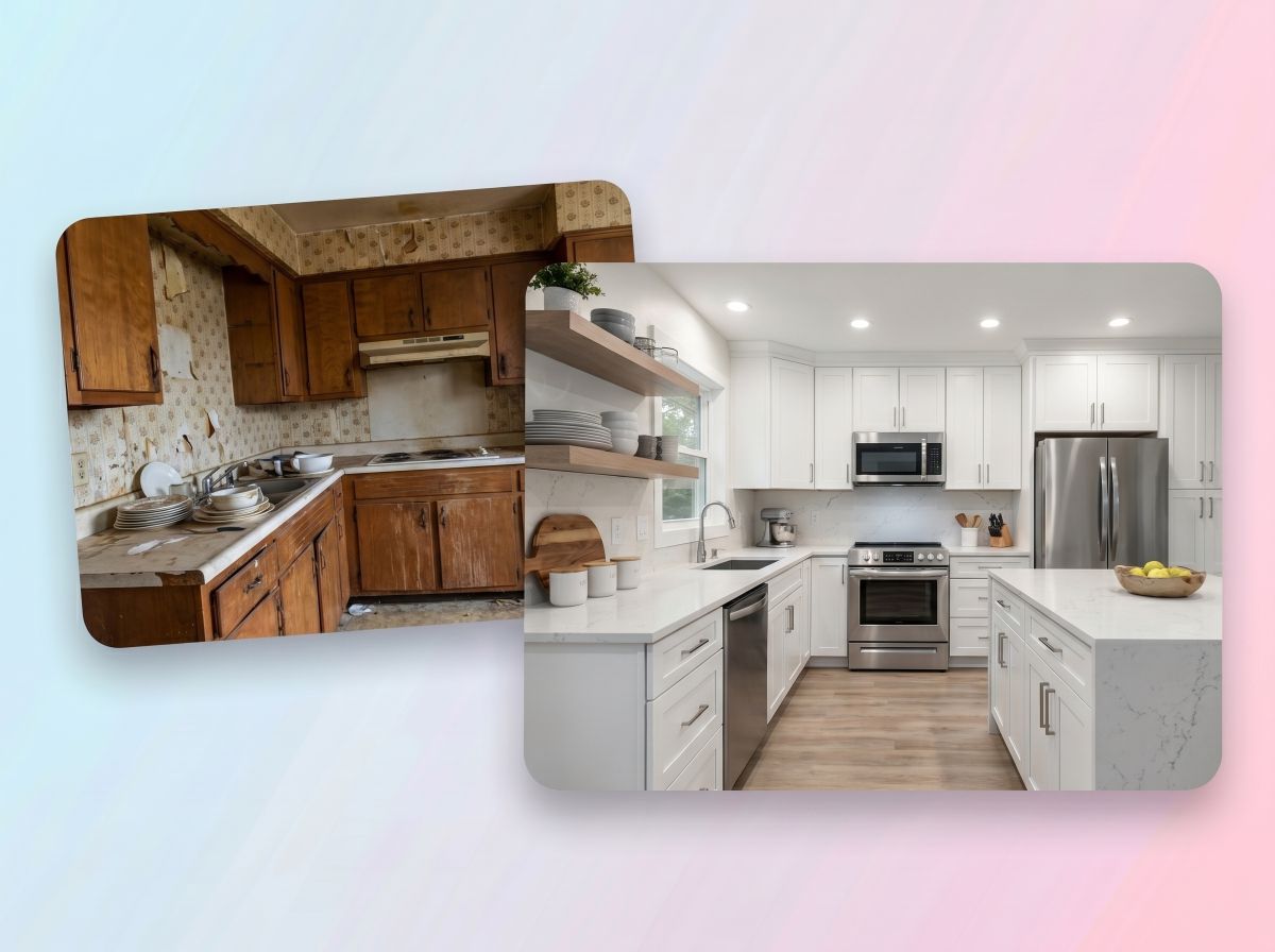 Visualize a Full Kitchen Remodel Before You Spend