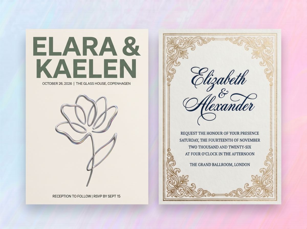 Hochzeitskarten und Save-the-Date-Karten gestalten