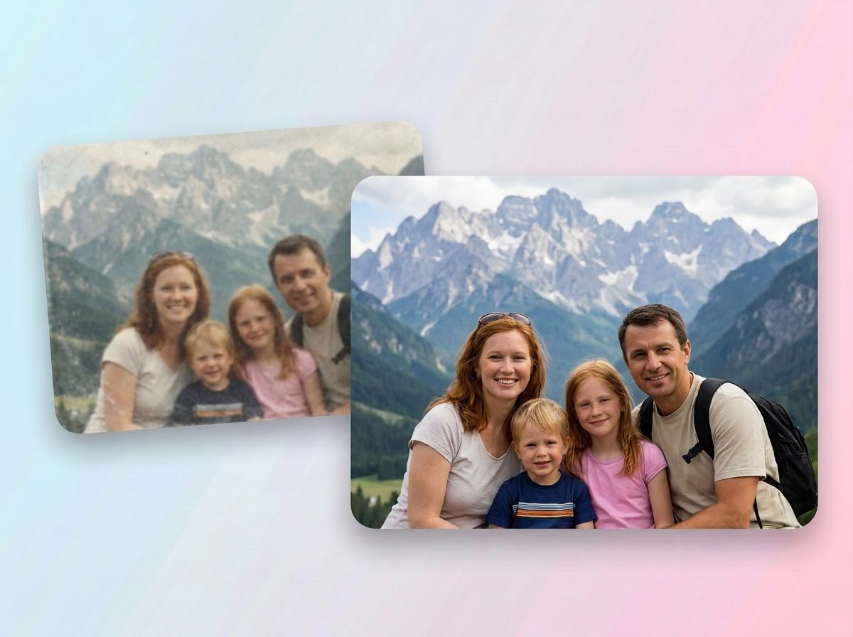 Die Zeit bei verblassten Fotografien zurückdrehen