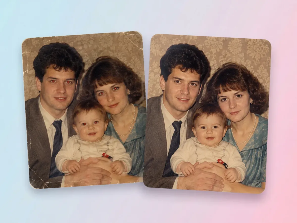 Fix Red Eye in Old Scanned and Printed Photos