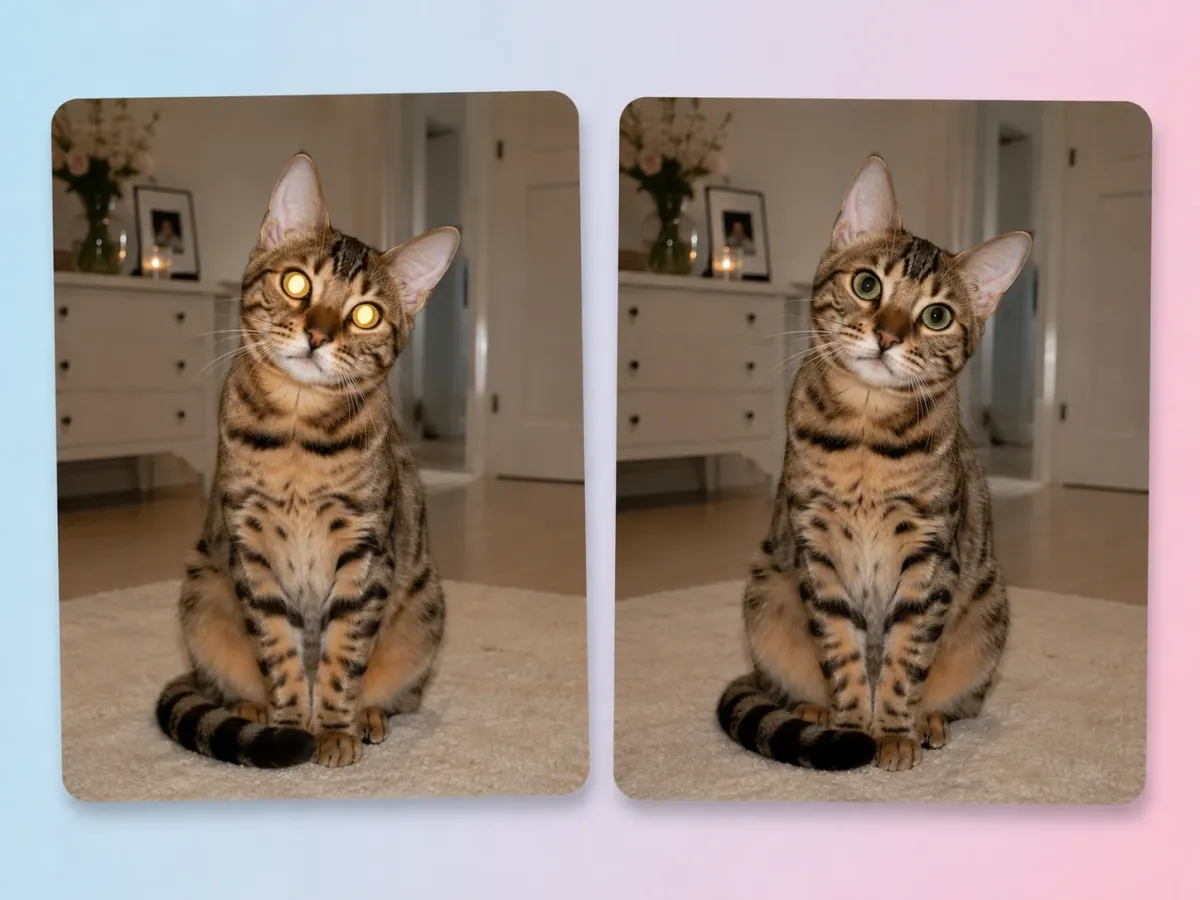 Fix Pet Red Eye in Photos Automatically