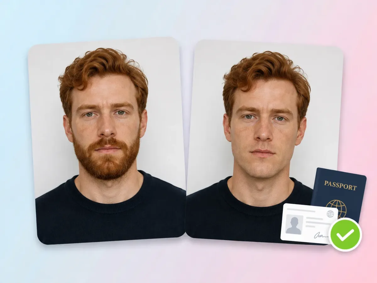 Remove Beard for Passport and ID Photos