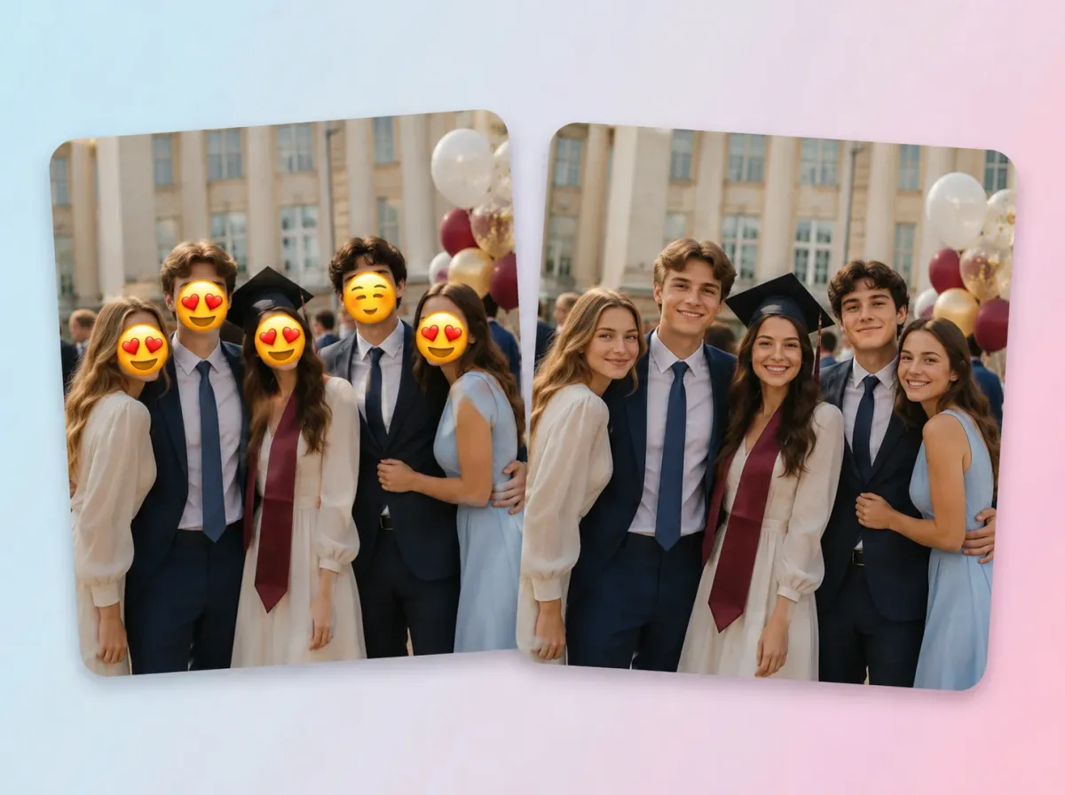 Restore Family and Event Photos Covered by Emojis