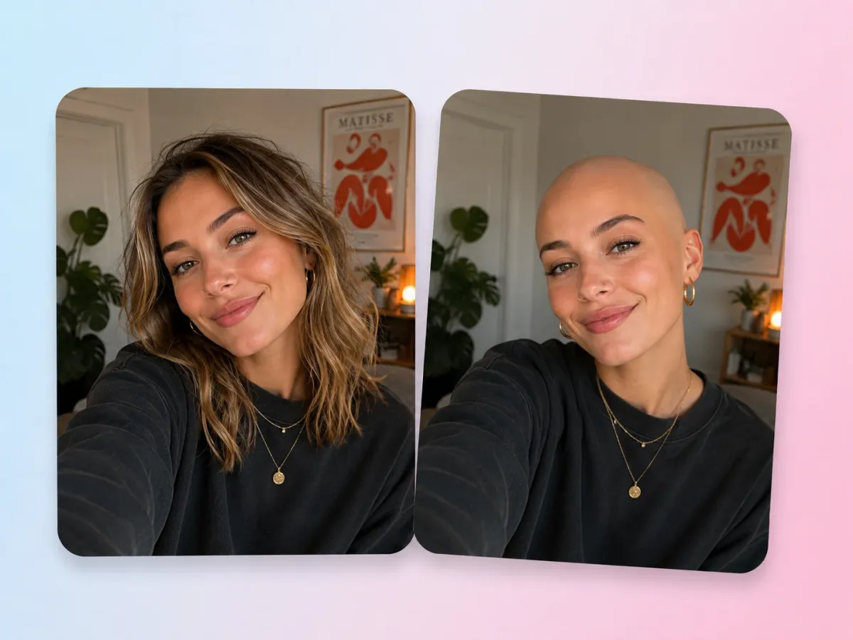 Preview a Bald Look for Medical or Style Planning