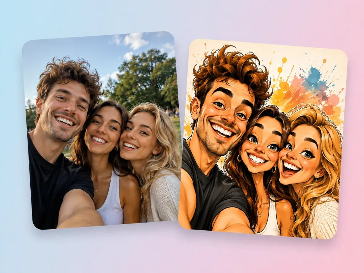 Turn Group Photos into Fun Caricature Portraits