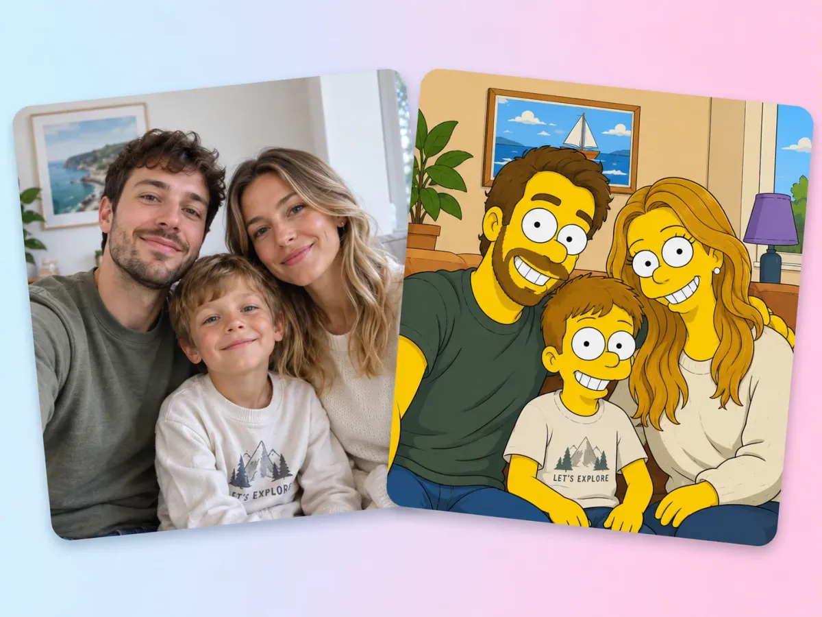 Simpsons Familienporträts als einzigartige personalisierte Geschenke