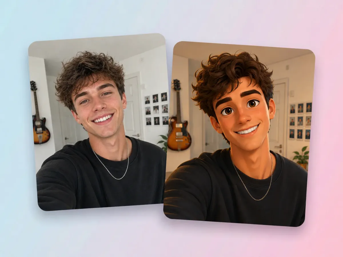Pixar-Stil Avatare für soziale Medienprofile