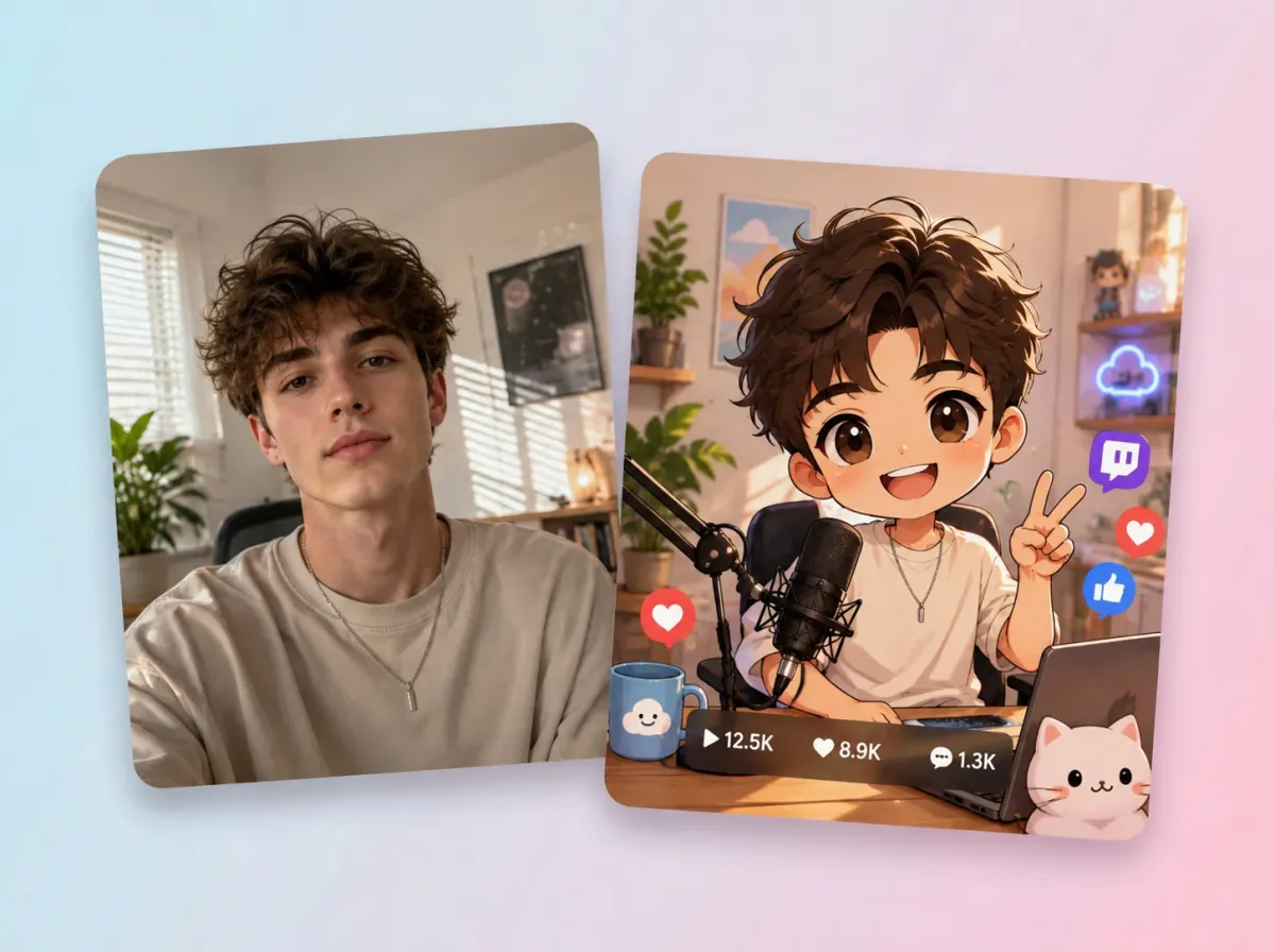 Transformez des photos de portrait en avatars VTuber de style Chibi