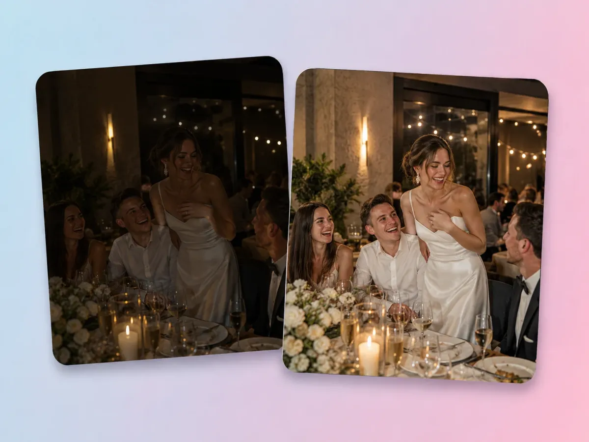 Enhance Dark Wedding and Event Gallery Photos