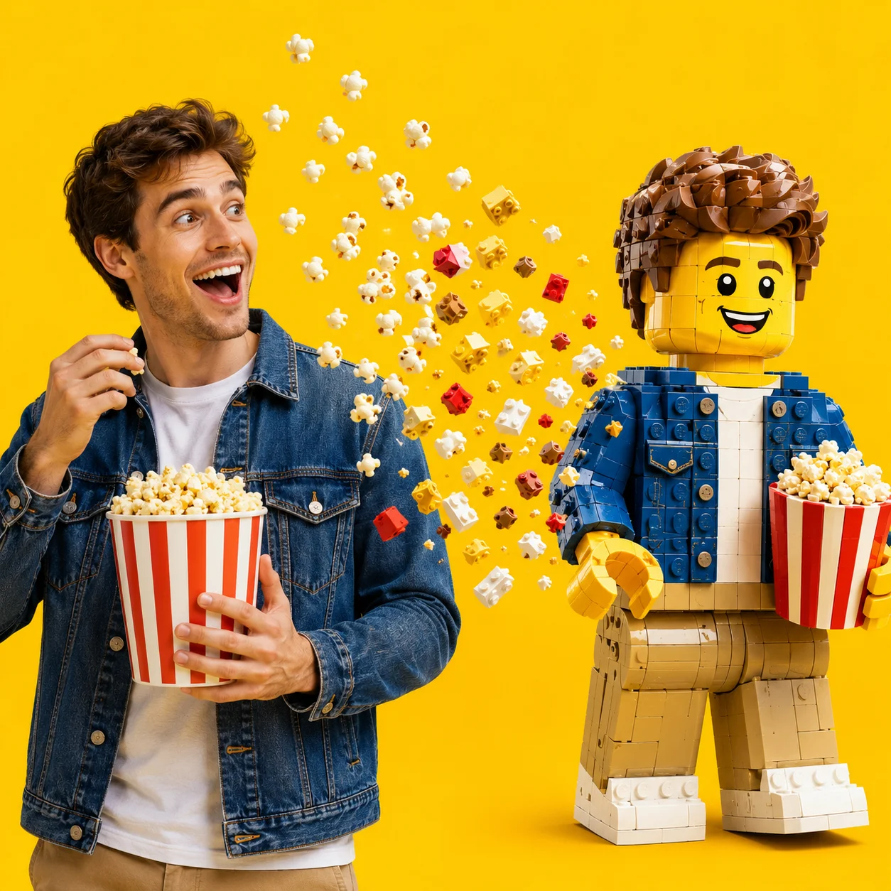 Lego-Mosaik / Foto zu Lego