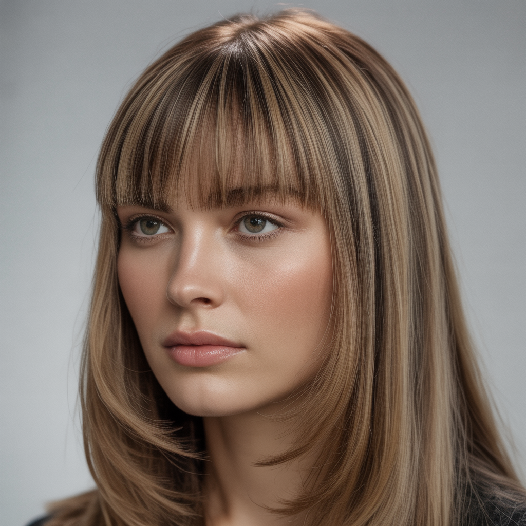 Long & Straight Bangs